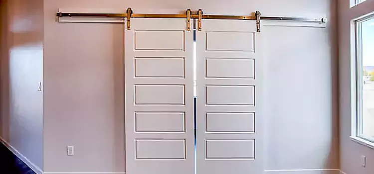 Glass Barn Door with Installation Hardware Kit Bailey's Crossroads